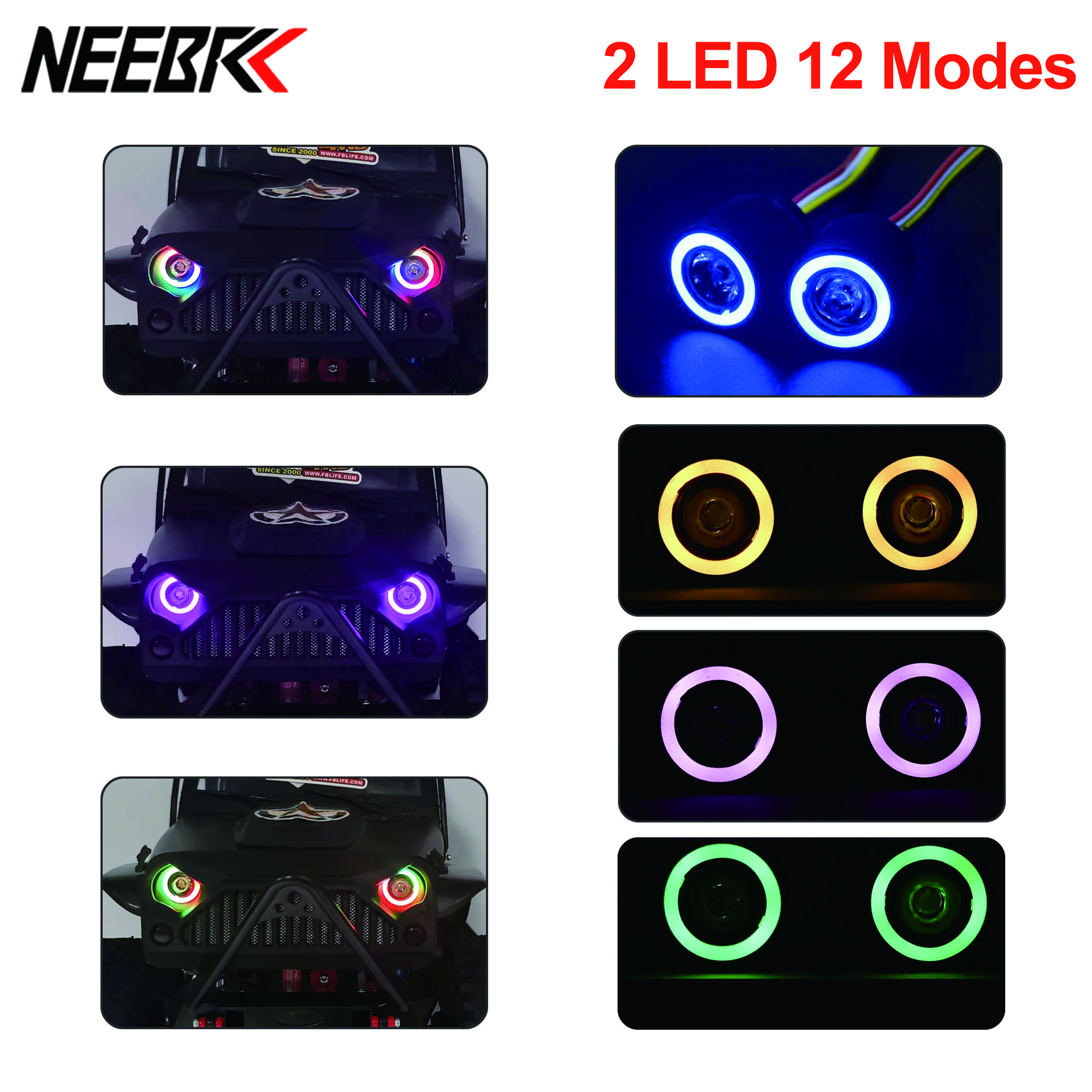 Rc Hobby Jeep Wrangler - RC Car LED Lights Lamp Headlight
