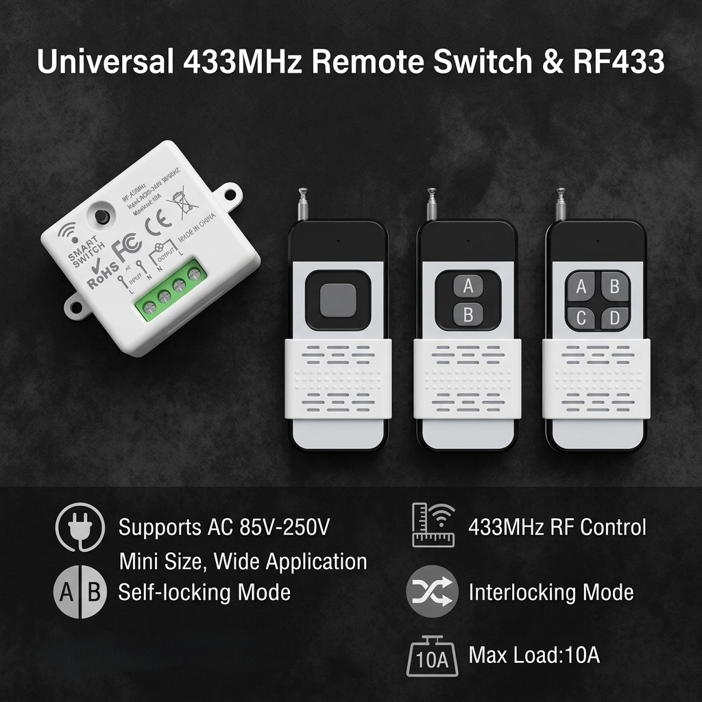 Led Light Kit Rc - 220V 1CH Wireless Remote Control Switch