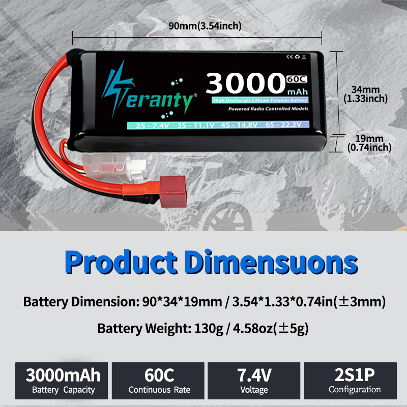 TERANTY 2S 3000mAh Lipo Batter – Rc Hobby Grade Bewertung und Preis